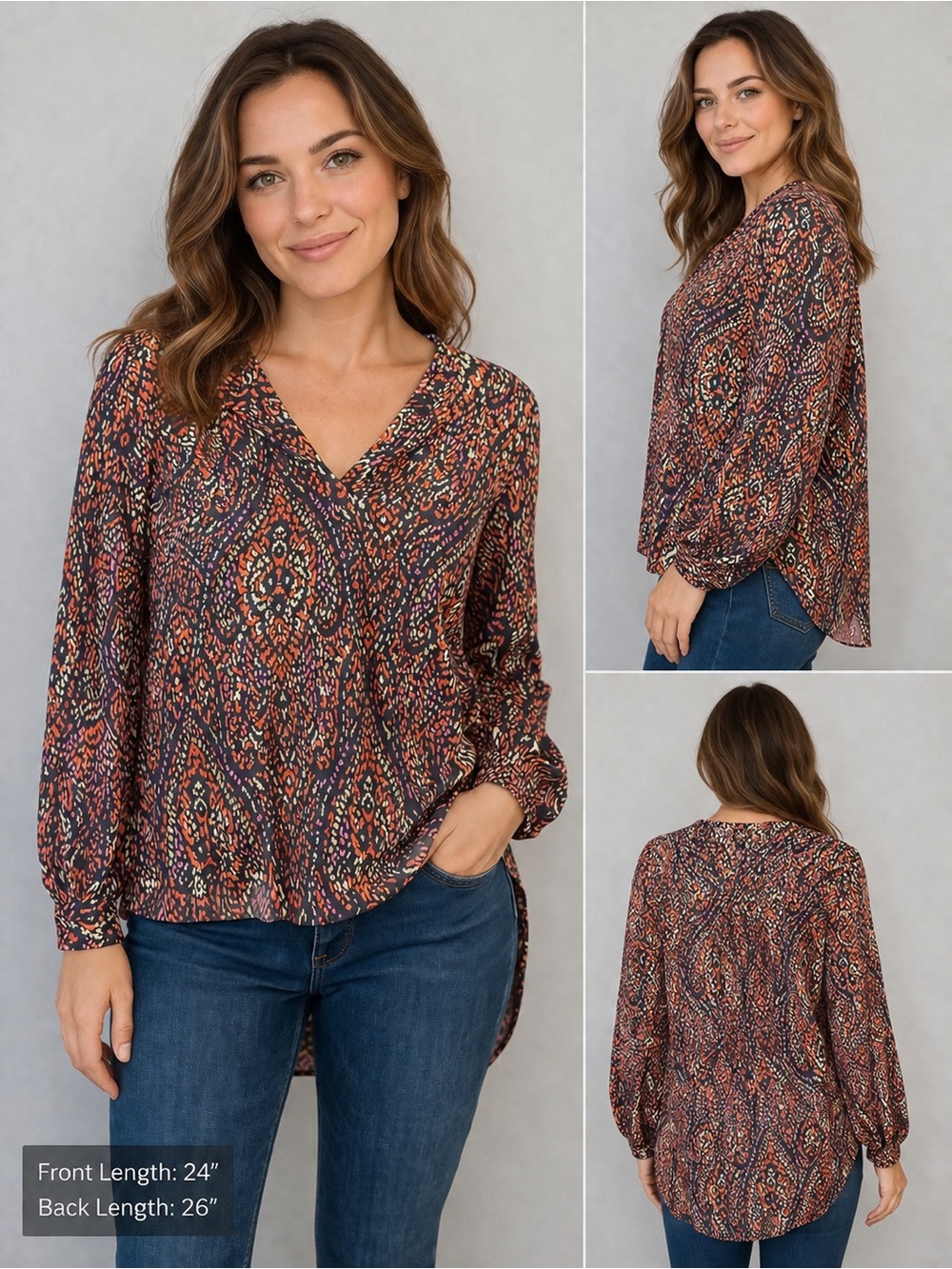 Esqualo V-neck Blouse